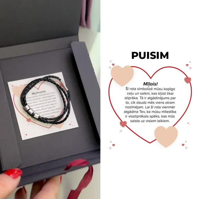 Unisex personalizēta rokassprādze ar dārgu cilvēku vārdiem / datumiem - Image 8